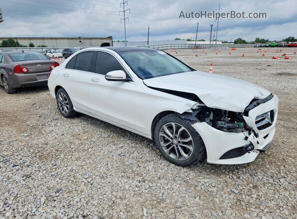 55SWF4KB2GU115935 2016 MERCEDES-BENZ C White Przód prawy