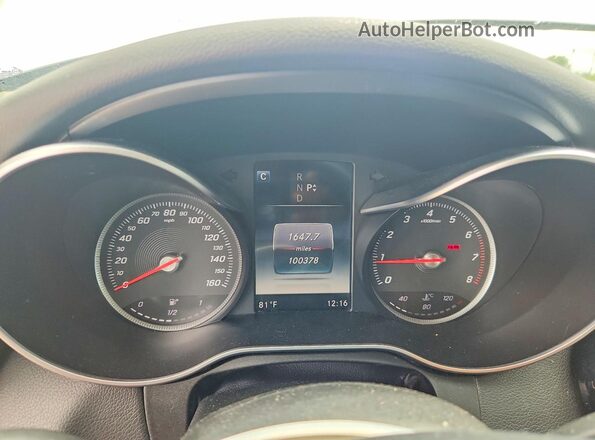 55SWF4KB2GU115935 2016 MERCEDES-BENZ C White Widok zestawu wskaźników