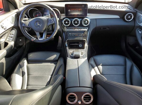 55SWF4KB2GU158378 2016 MERCEDES-BENZ C Red Вид панелі приладів