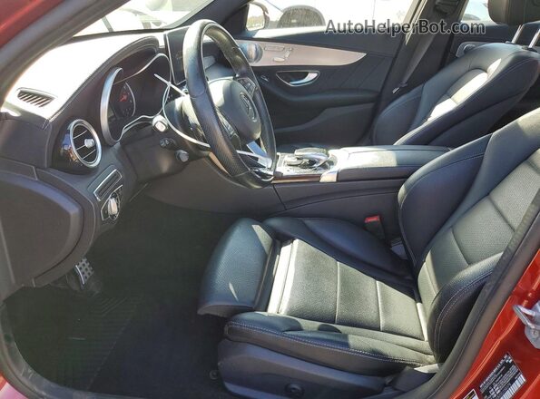 55SWF4KB2GU158378 2016 MERCEDES-BENZ C Red Вид салону спереду
