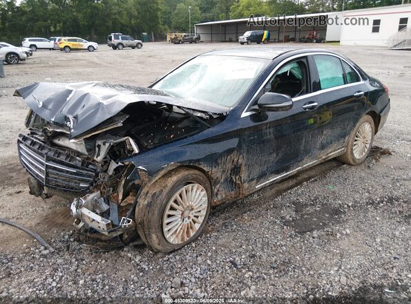55SWF4KB2HU207886 2017 MERCEDES-BENZ C-CLASS Black Передня ліва чверть