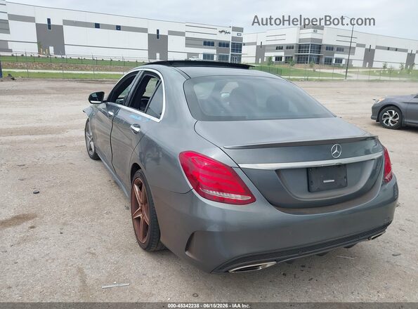 55SWF4KB2HU217365 2017 MERCEDES-BENZ C-CLASS Gray უკანა მარცხენა