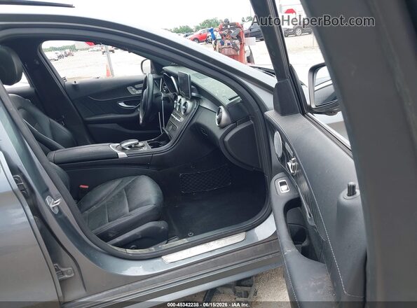 55SWF4KB2HU217365 2017 MERCEDES-BENZ C-CLASS Gray წინა სალონის ხედი