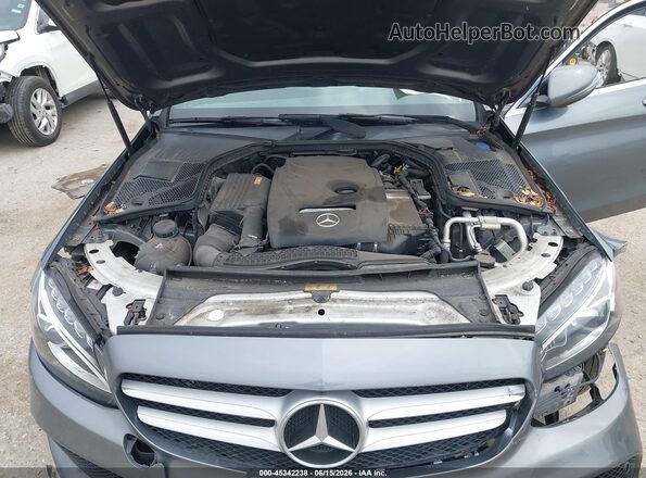 55SWF4KB2HU217365 2017 MERCEDES-BENZ C-CLASS Gray უკანა ხედი