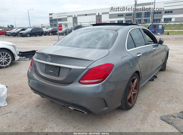 55SWF4KB2HU217365 2017 MERCEDES-BENZ C-CLASS Gray უკანა მარჯვენა