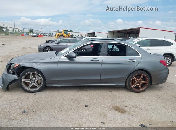 55SWF4KB2HU217365 2017 MERCEDES-BENZ C-CLASS Gray სალონის 360-გრადუსიანი ხედი