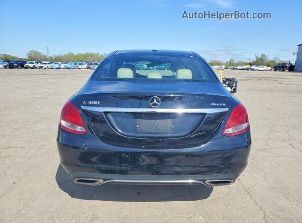 55SWF4KB2JU246693 2018 MERCEDES-BENZ C Black Вид ззаду