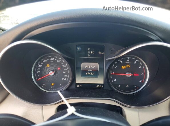 55SWF4KB2JU246693 2018 MERCEDES-BENZ C Black Вид щитка приладів