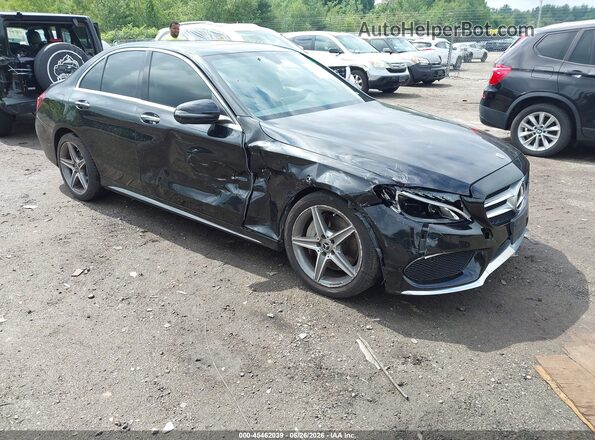 55SWF4KB2JU247794 2018 MERCEDES-BENZ C-CLASS Black Вид спереду