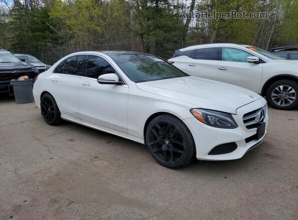 55SWF4KB3GU111375 2016 MERCEDES-BENZ C White Передня права чверть