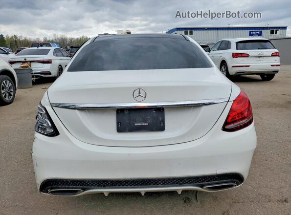 55SWF4KB3GU111375 2016 MERCEDES-BENZ C White Вид ззаду