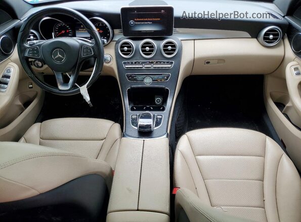 55SWF4KB3GU111375 2016 MERCEDES-BENZ C White Вид панелі приладів