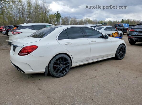 55SWF4KB3GU111375 2016 MERCEDES-BENZ C White Задня права чверть