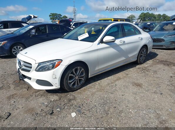 55SWF4KB3HU195828 2017 MERCEDES-BENZ C-CLASS White Առջևի ձախ երեք քառորդ տեսարան