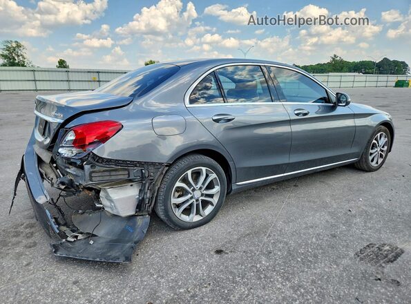 55SWF4KB3HU202146 2017 MERCEDES-BENZ C Серый Задняя правая четверть