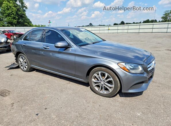 55SWF4KB3HU202146 2017 MERCEDES-BENZ C Серый Передняя правая четверть
