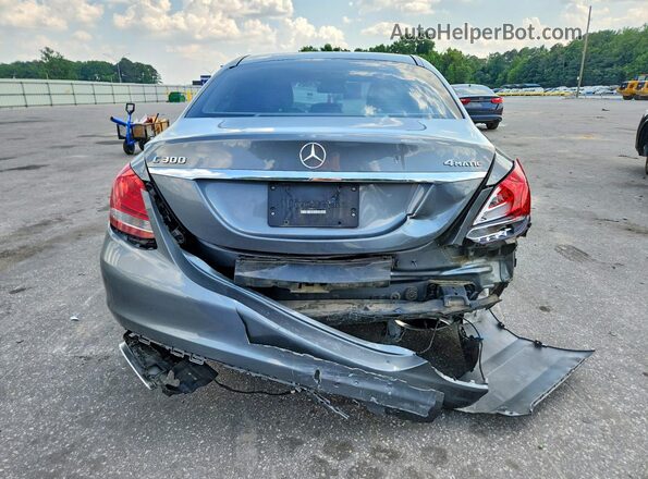 55SWF4KB3HU202146 2017 MERCEDES-BENZ C Серый Вид сзади