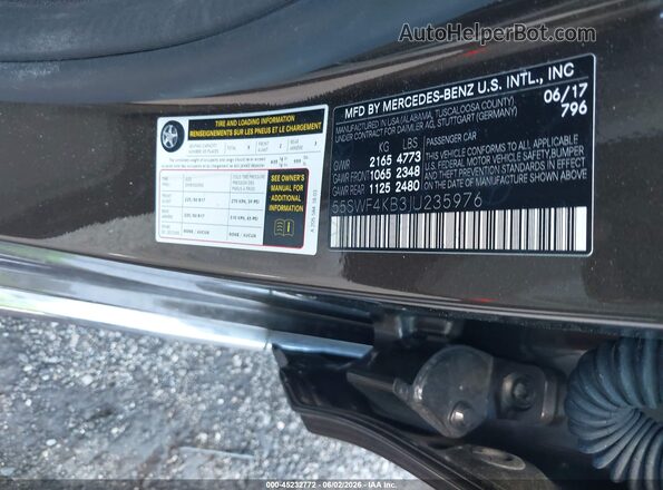 55SWF4KB3JU235976 2018 MERCEDES-BENZ C-CLASS Brown 