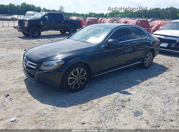 55SWF4KB3JU252695 2018 MERCEDES-BENZ C-CLASS Black Առջևի ձախ երեք քառորդ տեսարան