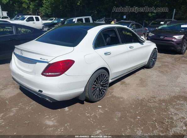 55SWF4KB4GU107819 2016 MERCEDES-BENZ C-CLASS White Задня права чверть