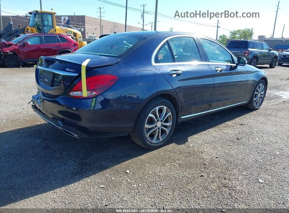 55SWF4KB4GU108484 2016 MERCEDES-BENZ C-CLASS Синий Задняя правая четверть