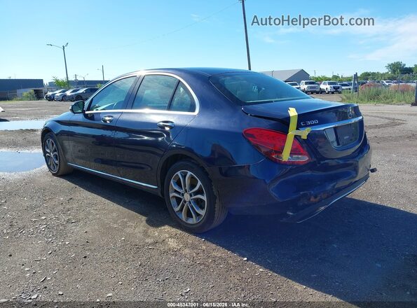 55SWF4KB4GU108484 2016 MERCEDES-BENZ C-CLASS Синий Задняя левая четверть
