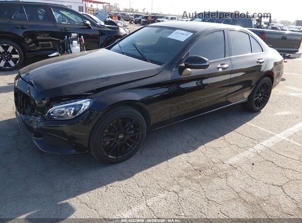 55SWF4KB4GU173531 2016 MERCEDES-BENZ C-CLASS Black Vista tres cuartos delantera izquierda