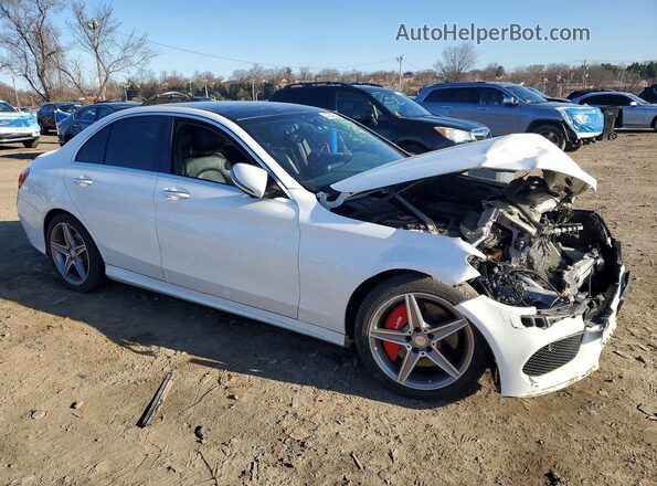 55SWF4KB4HU181744 2017 MERCEDES-BENZ C White Delantero derecho