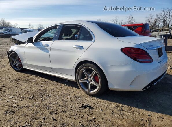 55SWF4KB4HU181744 2017 MERCEDES-BENZ C White Trasero izquierdo