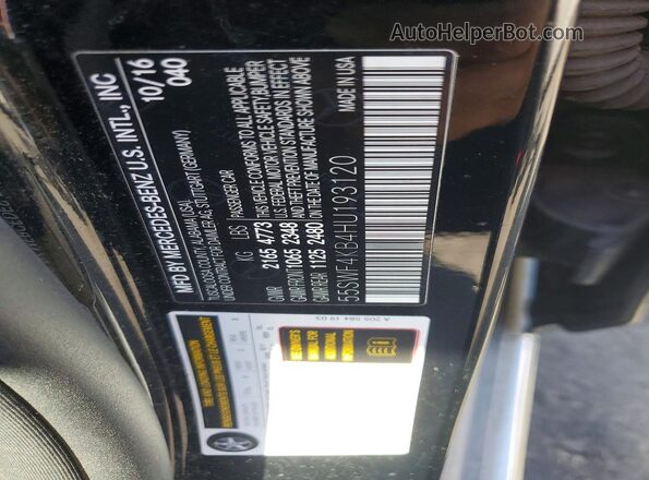 55SWF4KB4HU193120 2017 MERCEDES-BENZ C Черный Вид подкапотного пространства
