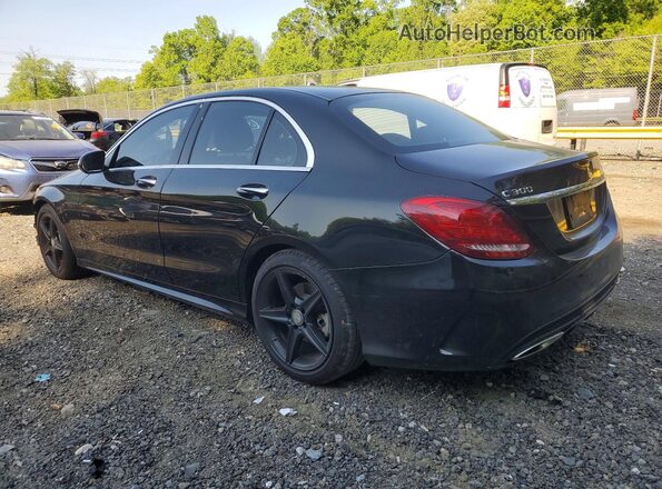 55SWF4KB4HU204021 2017 MERCEDES-BENZ C Black Tył lewy