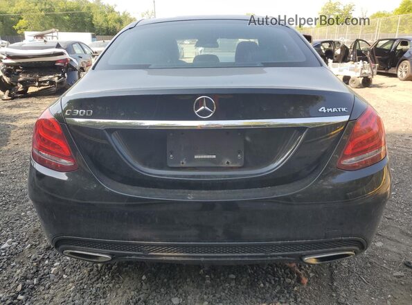 55SWF4KB4HU204021 2017 MERCEDES-BENZ C Black Widok z tyłu