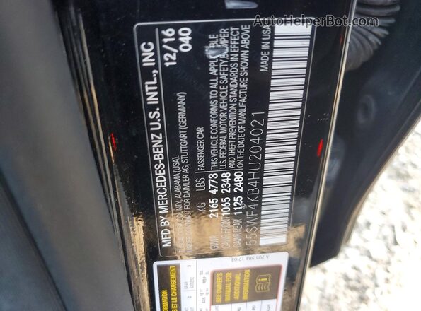 55SWF4KB4HU204021 2017 MERCEDES-BENZ C Black Widok komory silnika