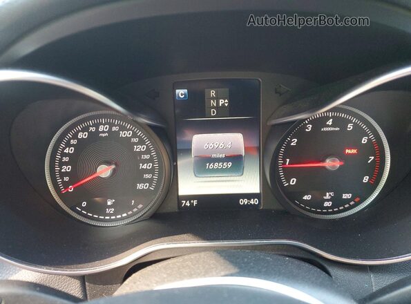 55SWF4KB4HU204021 2017 MERCEDES-BENZ C Black Widok zestawu wskaźników