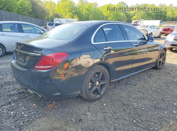 55SWF4KB4HU204021 2017 MERCEDES-BENZ C Black Tył prawy