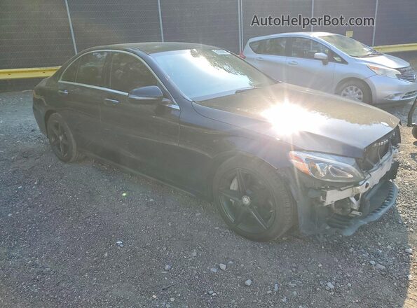 55SWF4KB4HU204021 2017 MERCEDES-BENZ C Black Przód prawy