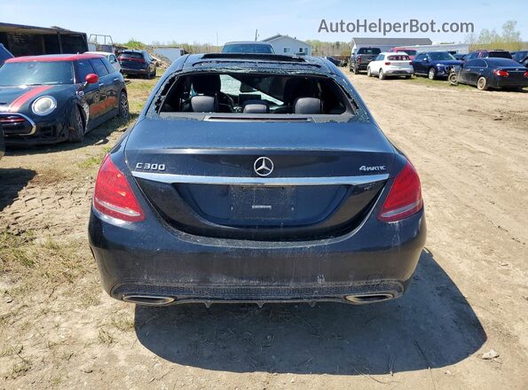 55SWF4KB4JU256092 2018 MERCEDES-BENZ C Black Հետևի տեսք