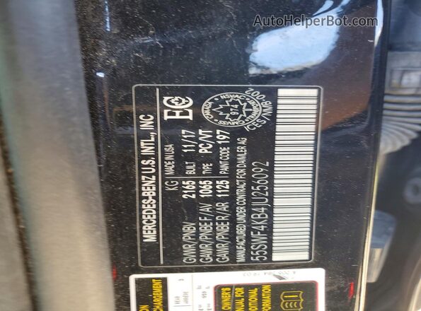 55SWF4KB4JU256092 2018 MERCEDES-BENZ C Black Շարժիչի բաժամունքի տեսք