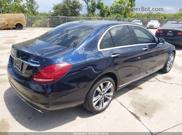 55SWF4KB4JU263611 2018 MERCEDES-BENZ C-CLASS Blue Задня права чверть