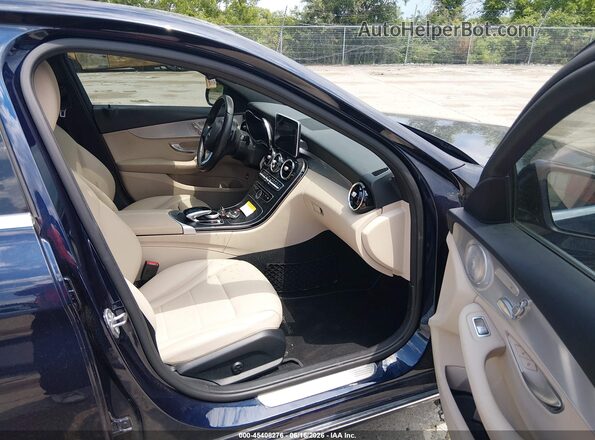 55SWF4KB4JU263611 2018 MERCEDES-BENZ C-CLASS Blue Вид салону спереду