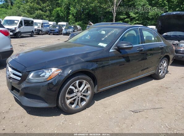 55SWF4KB5GU102354 2016 MERCEDES-BENZ C-CLASS Black წინა მარცხენა ხედი სამი მეოთხედიდან