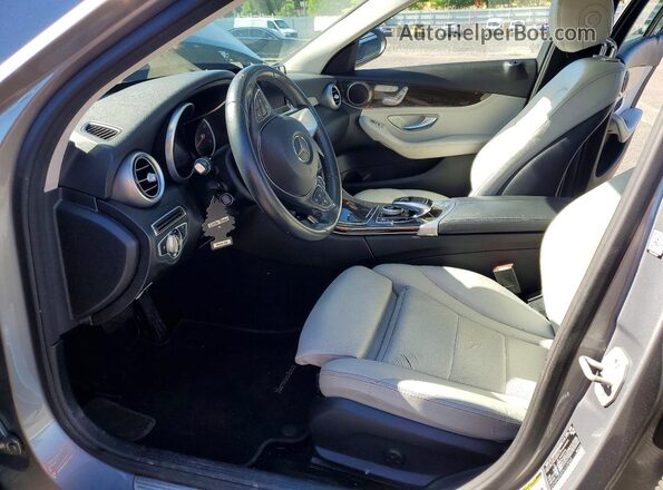 55SWF4KB5GU127268 2016 MERCEDES-BENZ C Silver Вид салону спереду
