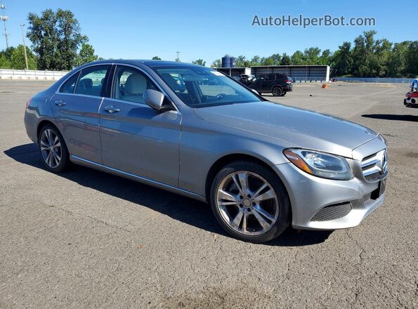 55SWF4KB5GU127268 2016 MERCEDES-BENZ C Silver Передня права чверть