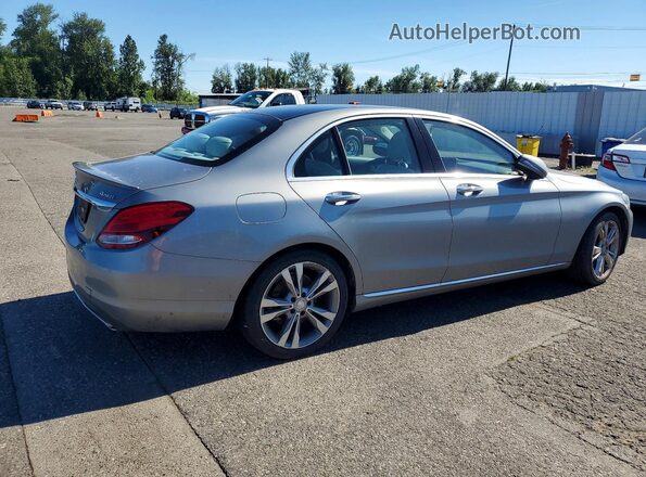 55SWF4KB5GU127268 2016 MERCEDES-BENZ C Silver Задня права чверть