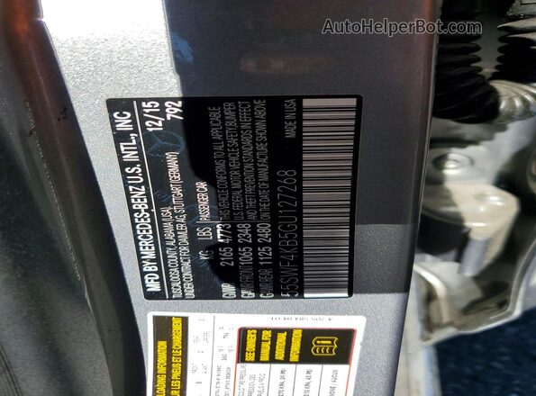 55SWF4KB5GU127268 2016 MERCEDES-BENZ C Silver Вид підкапотного простору