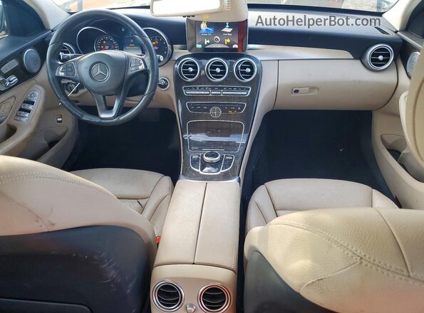 55SWF4KB5HU189433 2017 MERCEDES-BENZ C White წინა პანელის ხედი