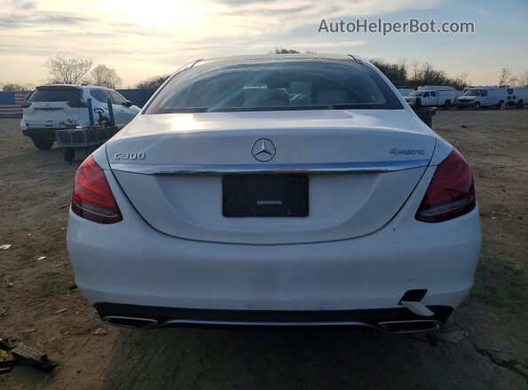 55SWF4KB5HU189433 2017 MERCEDES-BENZ C White უკანა ხედი