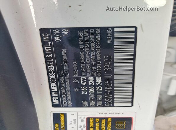 55SWF4KB5HU189433 2017 MERCEDES-BENZ C White ძრავის განყოფილების ხედი