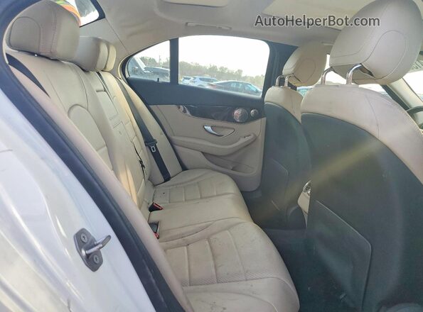55SWF4KB5HU189433 2017 MERCEDES-BENZ C White უკანა სავარძლების ხედი