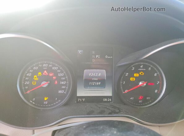 55SWF4KB5HU189433 2017 MERCEDES-BENZ C White ხელსაწყოთა პანელის ხედი